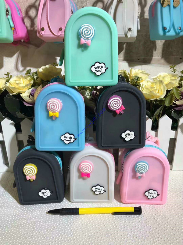 Cartoon Backpack silicone candy bag mini purse