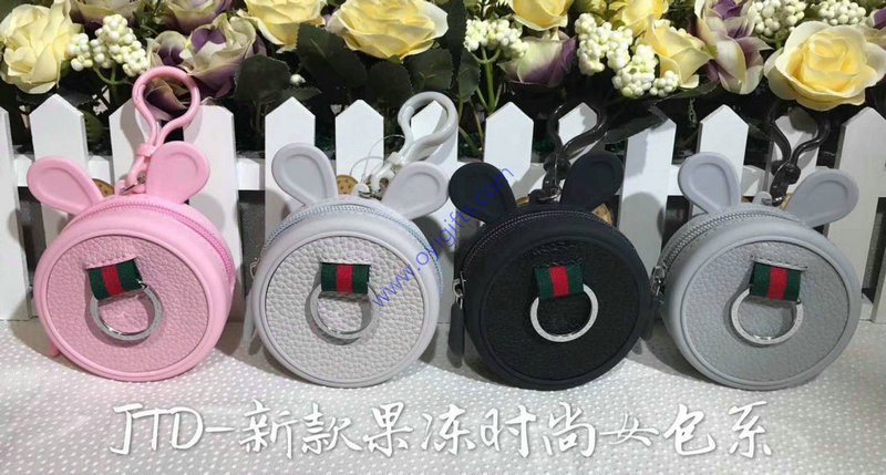 Round candy mini silicone bag with buckle wallet