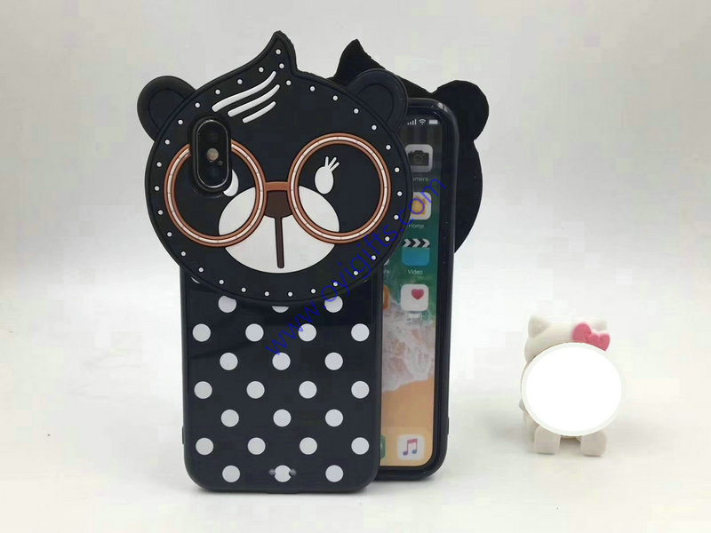 Cartoon little bear doll iphone X case covers
