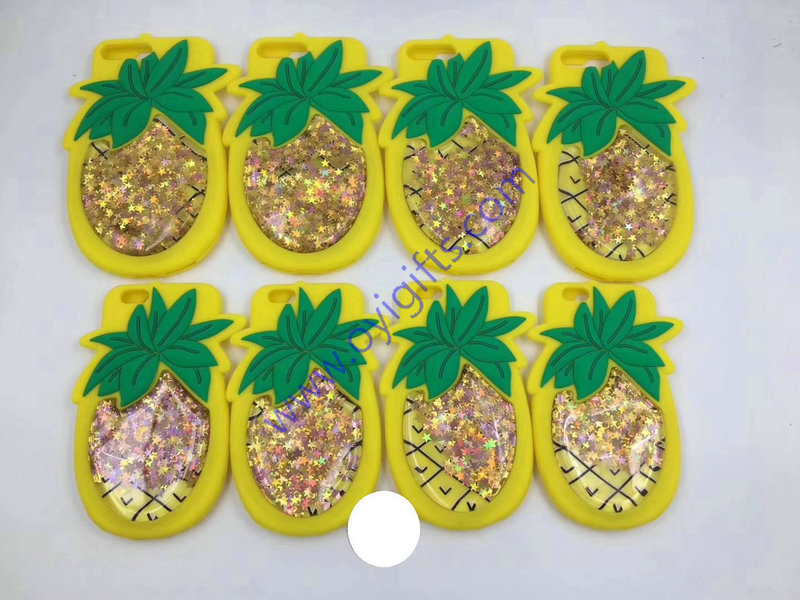 Pineapple fruit quicksand silicone phone cases