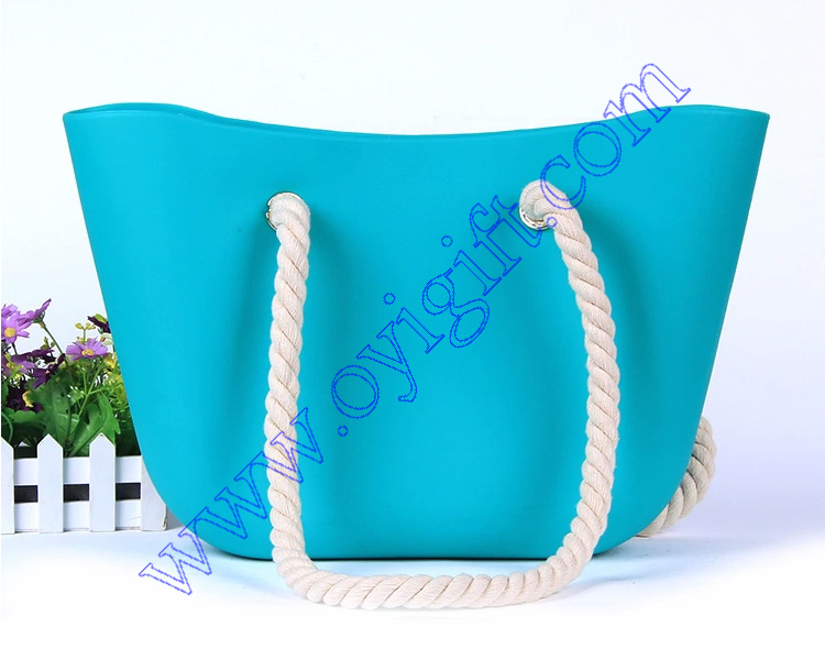 Ladies sandbeach bag silicone handbag candy colors shoulder bag